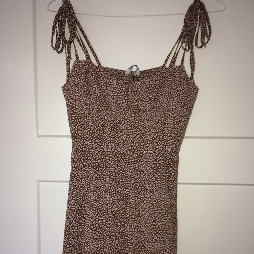 ZARA womens cheetah print maxi dress